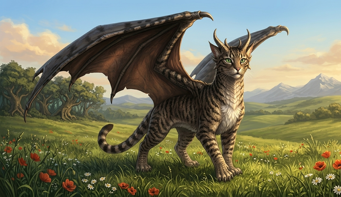 Dovah-kiin, Ashwing dragon, photographed in the Wexamour meadowlands